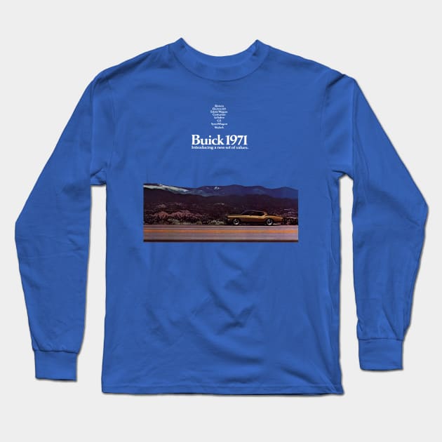 1971 BUICK - advert Long Sleeve T-Shirt by Throwback Motors